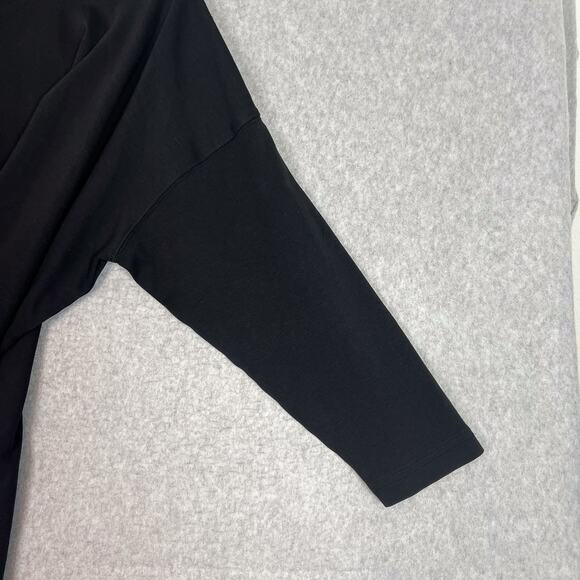 Eskandar Black Henley Long Sleeve 100% Pima Cotton Boxy Shirt One Size - Picture 4 of 7